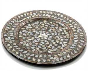 Bandeja de Servicio de Resina Premium con Incrustaciones de Nácar, Vajilla Moderna de Lujo para Hoteles y Restaurantes de Alta Cocina - Product Image 6