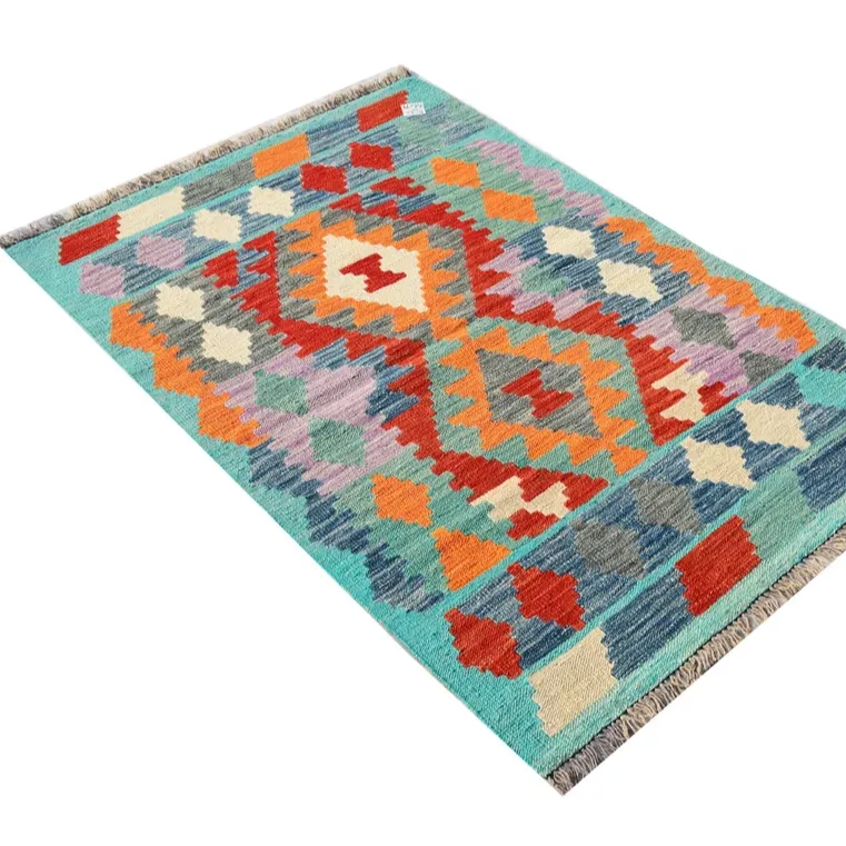 Karpet milhan Kilim, karpet gantung dinding Kilim Afghan simpul tangan, grosir Kilim