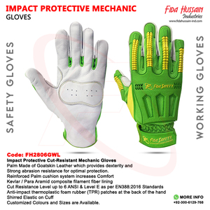 ถุงมือหนังสำหรับทำงานกันแรงกระแทกตัดทนต่อแรงกระแทก - Product Image 6