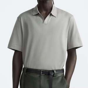 2025 verano hombres Casual manga corta para Polo camiseta de alta calidad logotipo personalizado al por mayor patrón sólido barato para usar - Product Image 5