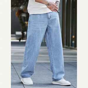 กางเกงยีนส์ทรงหลวมสีดำคลาสสิกสำหรับผู้ชายกางเกงยีนส์ทรงหลวมที่ทนทานเหมาะสำหรับเสื้อผ้าแนวสตรีทแบบลำลองและแฟชั่นในชีวิตประจำวันที่ทันสมัย - Product Image 6