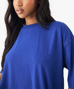 เสื้อยืดแขนสั้นเฮฟวีเวตสำหรับผู้หญิงเสื้อยืดระบายอากาศได้ดีพิมพ์โลโก้ DTF สำหรับ300GSM ทำจากผ้าฝ้าย100% - Product Image 4