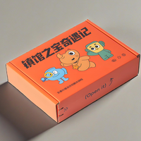 Grande boîte d'expédition en carton ondulé personnalisée de forme carrée en carton dur portable et étanche pour le commerce électronique pour l'emballage de chaussettes