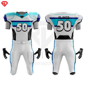 ชุดกีฬาสำหรับผู้ชายชุดยูนิฟอร์มฟุตบอล100% โพลีเอสเตอร์แขนครึ่งชุดอเมริกันฟุตบอล - Product Image 6