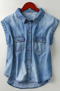 Camisa de mezclilla de calidad clásica para cada ocasión Estilo sin esfuerzo Anuncio audaz Hermosas camisas icónicas perfectas de moda para mujeres - Product Image 3