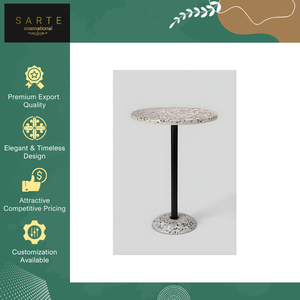 Plateaux de table en terrazzo de marbre naturel de qualité supérieure, faits à la main, forme dorée, design moderne écologique, table basse / table d'appoint - Product Image 3