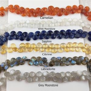 Venta al por mayor de piedras preciosas de amazonita natural, cuentas facetadas en forma de corazón, cuentas de ágata de piedra suelta para la fabricación de collares y joyas - Product Image 5