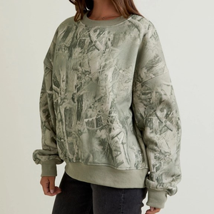 Sudadera con Capucha de Felpa para Mujer, Estilo Casual, Holgada, de Manga Larga, Tejida, Transpirable, Ecológica, Personalizable al por Mayor - Product Image 2