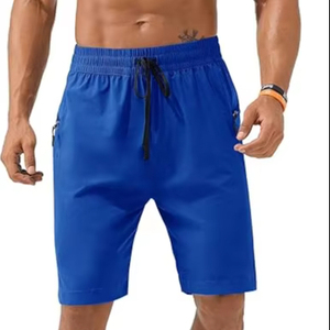 Pantalones Cortos de Hombre de Cintura Elástica, Spandex/Algodón, Sólidos, Casuales, con Cordón, Transpirables, Color Personalizado, Calidad Premium, Servicio OEM - Product Image 1
