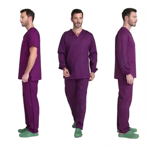 Uniformes Médicos Personalizados al por Mayor de Alta Calidad para Hombres y Mujeres, Cuello en V, Manga Corta, Pantalones Jogger - Product Image 1
