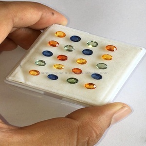 Multi saphir naturel de qualité AAA avec un superbe lustre polissage parfait de très belles pièces pour l'utilisation de bijoux certifiés IGI - Product Image 4