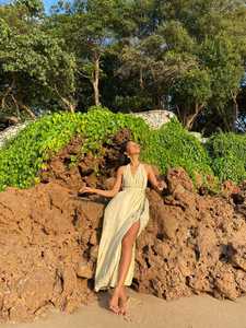 Vestido largo tejido hasta el suelo con estampado Floral Tie Dye para mujer, hermosa ropa de playa, gitana, sin espalda, Sexy, de verano, bohemio, informal, con mangas - Product Image 2