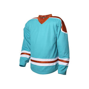 Série été 100% polyester Ensembles de maillots d'entraînement de hockey sur glace Nom de l'équipe Logo avant Séchage rapide Service OEM disponible - Product Image 2