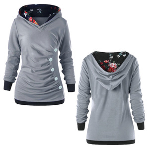 Women Saleh Enterprises 100% Cotton Fleece Hoodie Autumn/Winter Embroidered Lined Warm Oversized Soft Plush Casual - Product Image 2