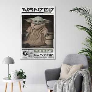 Moderno Cuadro en Lienzo de The Mandalorian con Diseño de Baby Yoda, el Niño (Grogu) - Product Image 1