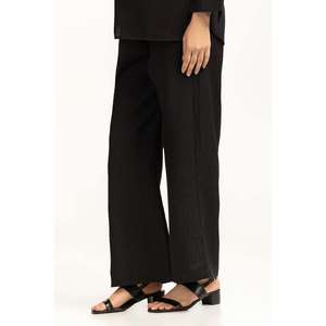 Pantalones Oxford de Cintura Alta para Mujer, Mezcla de Crepé, WM-COD-WS24-201B, Antiarrugas, Pierna Ancha, Moda Otoño, Tallas XL y 3XL Disponibles - Product Image 4