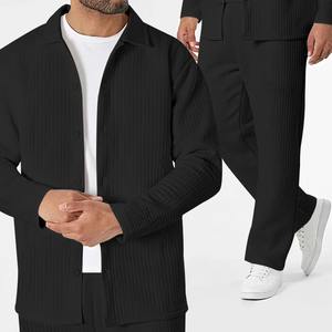 Combinaison de sport unisexe à capuche, automne-hiver, nylon/coton lourd, extensible dans les quatre sens, fitness, course à pied, coupe régulière - Product Image 4