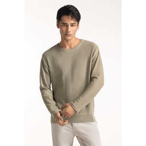 Suéter de Cuello Redondo para Hombre, 100% Algodón, con Patrón y Estampado, Transpirable, Tejido de Invierno, Suministro ODM MN-SWT-WS24-123 - Product Image 2