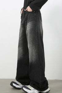 กางเกงยีนส์เดนิมแฟชั่นผู้ชาย สไตล์วินเทจ ทรงตรง ขากว้าง ไซส์ใหญ่ ทรงหลวม สกรีนโลโก้ได้ตามต้องการ - Product Image 6