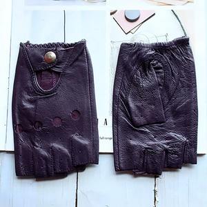 Cuero dedo completo a prueba de viento transpirable pantalla táctil guantes compatibles mujeres invierno deportes al aire libre ciclismo coche conducción gancho - Product Image 2