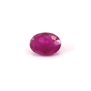 Rubí de Mozambique Sin Tratar, 5.51 Quilates, Corte Brillante Natural, Efectos Ópticos Calibrados, Color Rojo Rosado, Calidad Fina Premium, 8mm - Product Image 1
