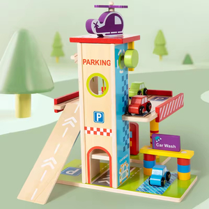 Nuovi bambini simulazione in legno famiglia gioca a sosta centro di ruolo gioco di legno veicolo educativo giocattoli per bambini - Product Image 2