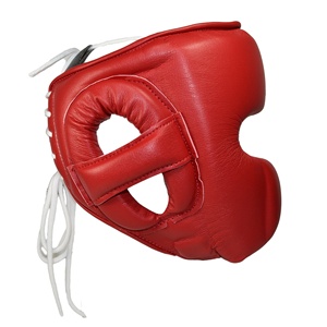 Protector de cabeza ganador personalizado de alta calidad, equipo de entrenamiento de boxeo duradero de Color dorado de cuero genuino con empuñaduras de cierre con cordones - Product Image 3
