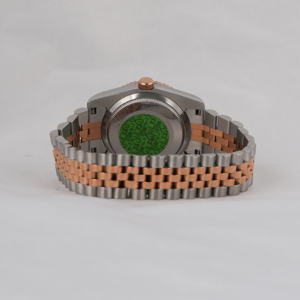 Diamant de laboratoire de luxe personnalisé cadran noir forme ronde seulement lunette automatique montre-bracelet de luxe à l'usure classique - Product Image 3