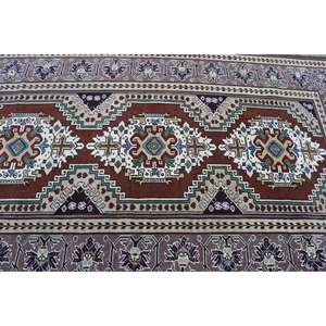 Turkish Rug, 5x8.5 ft Vintage Rug, <b>Brown</b> Floral <b>Wool</b> Rug - Product Image 5