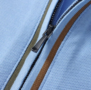 Diseño personalizable de cremallera para hombre, secado rápido, algodón, poliéster, Spandex, Golf, para Polo, uniformes de trabajo corporativos, venta al por mayor - Product Image 3