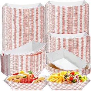 Bandeja de comida de papel estilo barco 6x4 ecológica desechable comida rápida cumpleaños celebraciones vajilla fiesta hecha para niños para fiestas - Product Image 5