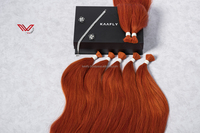 Extensions de cheveux vierges européens Remy de qualité supérieure, ondulés naturels roux cuivrés, bouclés à la italienne, ondulations profondes lâches, en vrac, 100% naturels