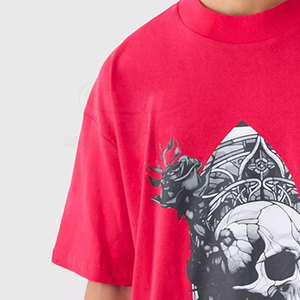 เสื้อยืดโอเวอร์ไซส์ผ้าฝ้าย 100% คุณภาพสูง ขายดี แห้งเร็ว ระบายอากาศได้ดี สำหรับผู้ชาย สวมใส่สบายๆ สำหรับผู้ใหญ่ ปรับแต่งได้ - Product Image 3