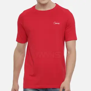 Camiseta de hombre de color sólido Camiseta hecha en fábrica de tela suave Camiseta duradera fácil de usar en línea