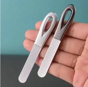 Lima de Uñas Profesional de Acero Inoxidable de Doble Cara, Mini Lima de 180 Granos, Duradera y Reutilizable para Viajes, para Manicura y Pedicura - Product Image 3