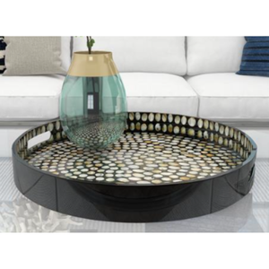 Plateau de service en laque de bambou filé naturel de conception de luxe de vente chaude avec incrustation de vadrouille bon choix du Vietnam pour les plats et les assiettes - Product Image 5