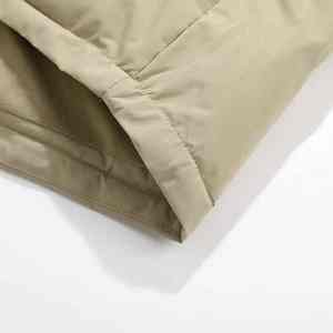 Chaqueta de Invierno para Hombre, Cuello Alto, Logotipo Frontal, Cálida, Gruesa, Acolchada de Algodón, con Capucha, Casual, Cortavientos, Talla Grande, Color Sólido - Product Image 6