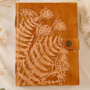 Journal en cuir personnalisé, carnet fait main sur mesure, agenda illustré de plantes botaniques, cadeau inspiré de la nature pour lui et elle - Product Image 6
