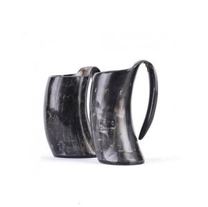 Buffalo Horn Beer Mug Viking <b>Drinking</b> Horn Tankard Mug/<b>Cup</b> Carved Look Simple and Handmade Use Free Sample - Product Image 4