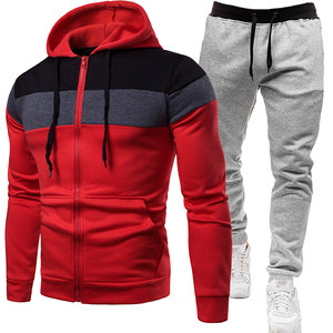 Ensemble de 2 pièces pour homme : sweat à capuche zippé et pantalon de sport, style streetwear d'hiver, décontracté, jogging, vêtements de sport d'extérieur, sweats à capuche 100% coton, style streetwear - Product Image 4