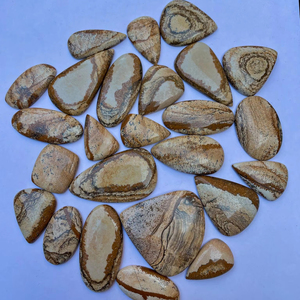 Cabujón de jaspe con imagen Natural 100%, piedras preciosas minerales de alta calidad pulidas a mano para joyería - Product Image 1