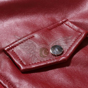 Chaqueta de invierno de cuero genuino para hombre de alta calidad gruesa transpirable Slim Fit personalizable - Product Image 6