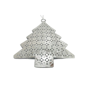 Juego de decoración del hogar de 3 colgantes de hierro X Mas Tree Uso de lavado blanco para decoración de Navidad hecho a mano personalizado - Product Image 2