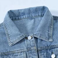 Chaquetas vaqueras desgastadas de cintura alta para mujer Corte de bota de estilo callejero alto con características transpirables lavables impermeables para invierno