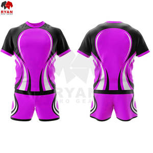 Nuevo diseño personalizado Unisex equipo profesional Rugby conjuntos de uniformes transpirable nueva moda 100% poliéster de alta calidad de talla grande - Product Image 6
