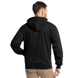 OEM High Quality Premium Custom Logo Front Men's <b>Zipper</b> Fleece <b>Hoodie</b> 220g Eco-Friendly Winter Use Plain <b>Black</b> - Product Image 2