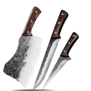 ชุดมีดเชฟแบบตีสองหน้า5ชิ้นทำจากเหล็กคาร์บอนปลอมแปลงใบมีดศักดิ์ศรี OEM ทำตามสั่ง - Product Image 2