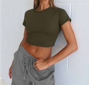 Camiseta Corta Deportiva para Mujer, para Gimnasio, Entrenamiento, Fitness, Yoga y Ropa Deportiva Ligera - Product Image 4