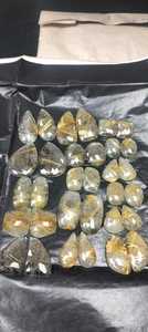 Cuarzo rutilo dorado Parte posterior plana Piedra preciosa suelta Cristal de calidad premium para la fabricación de joyas Cantidad a granel disponible - Product Image 2