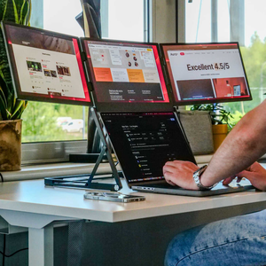 三屏显示器三联15.6 1080P FHD usb-c铝制便携式IPS商务笔记本电脑旅行显示器 - Product Image 2